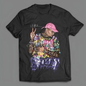 Chris Brown Graphic T-Shirt with Colorful Design